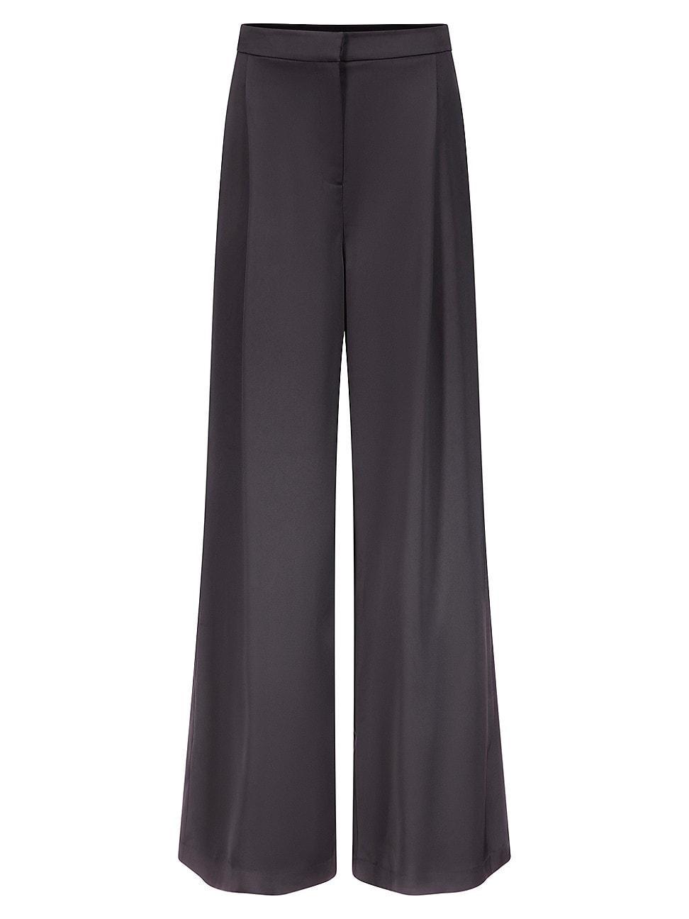 Womens Satin Wide-Leg Pants Product Image