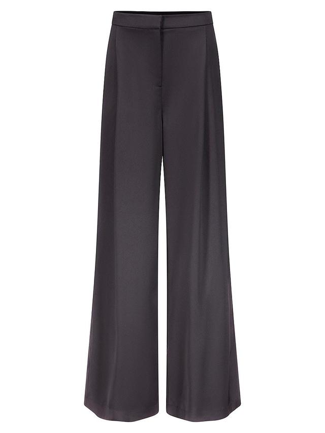 Womens Satin Wide-Leg Pants Product Image