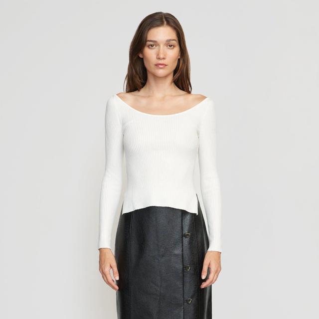 Thais Off-Shoulder Ribbed Sweater Product Image