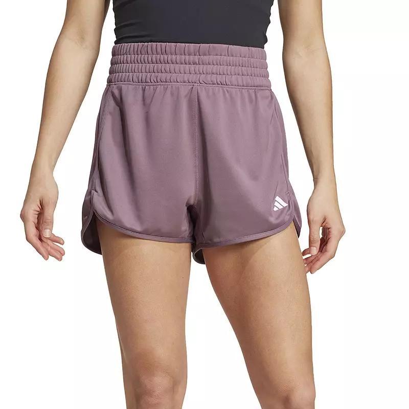 Womens adidas Pacer Essentials Knit High-Rise Shorts Product Image