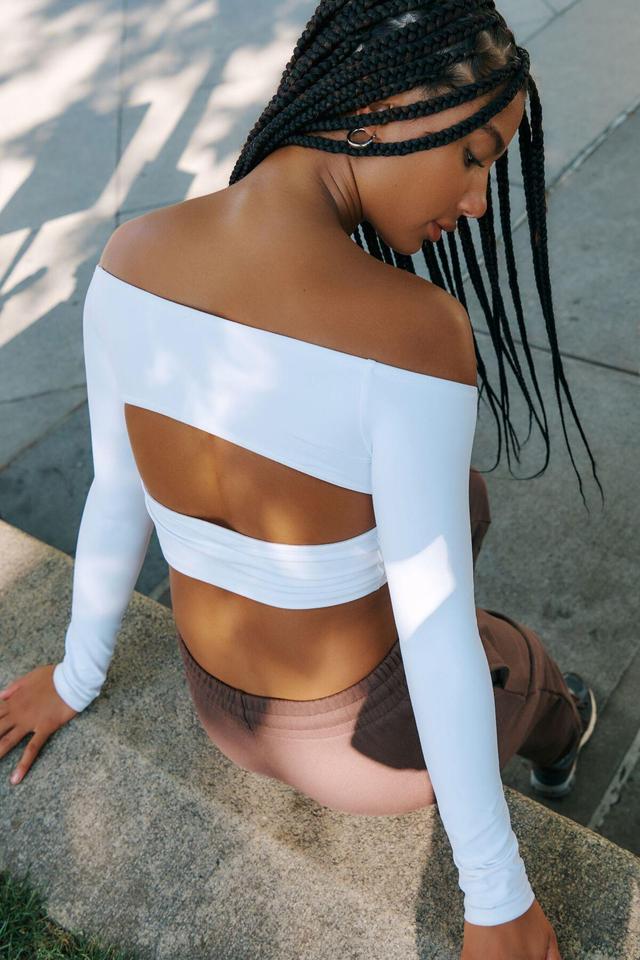 Off Shoulder Cut Out Long Sleeve Product Image