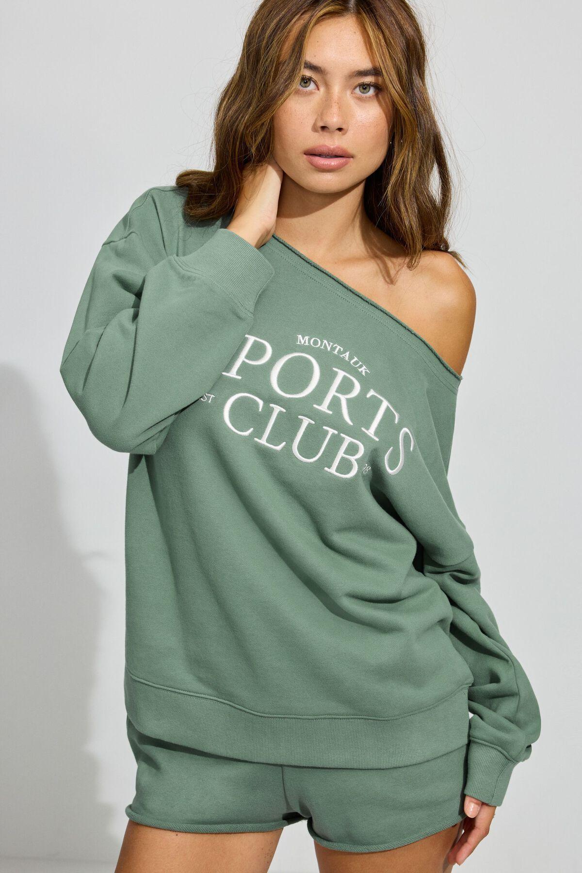 SoftTerry Off Shoulder Sweatshirt Product Image