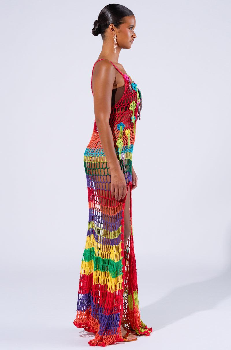 OCEAN BREEZE CROCHET MAXI DRESS Product Image