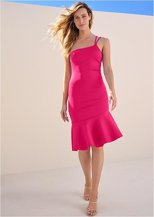 One-Shoulder Ruffle Dress Product Image