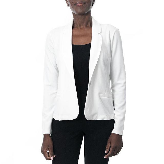 Womens Nina Leonard Single Button Cropped Blazer Product Image