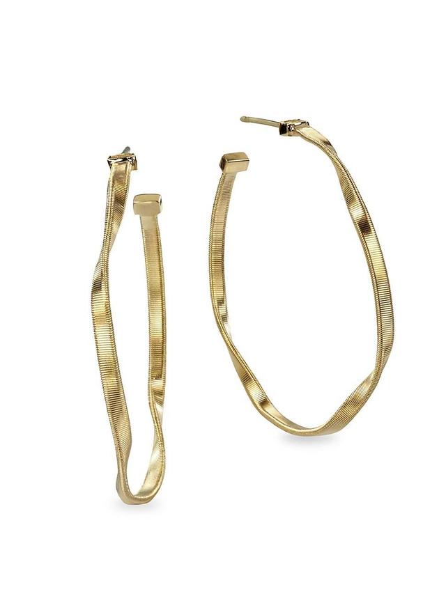 Marrakech 18K Yellow Gold Twisted Hoop Earrings/1.5 Product Image