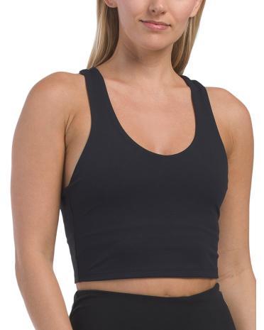 Cropped Shelf Bra Tank for Women | Polyester/Spandex product image