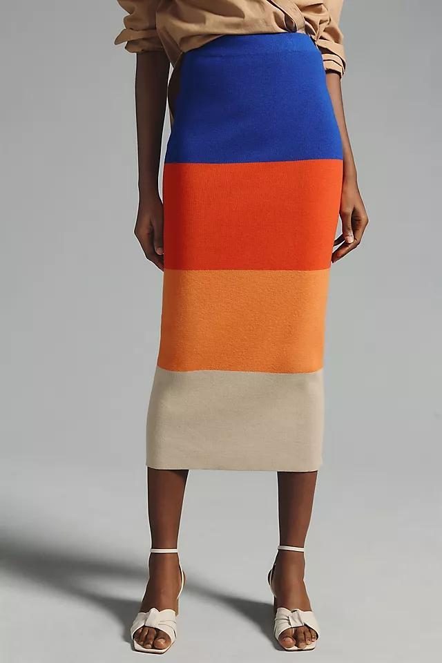 KULE The Celeste Colorblock Knit Skirt Product Image