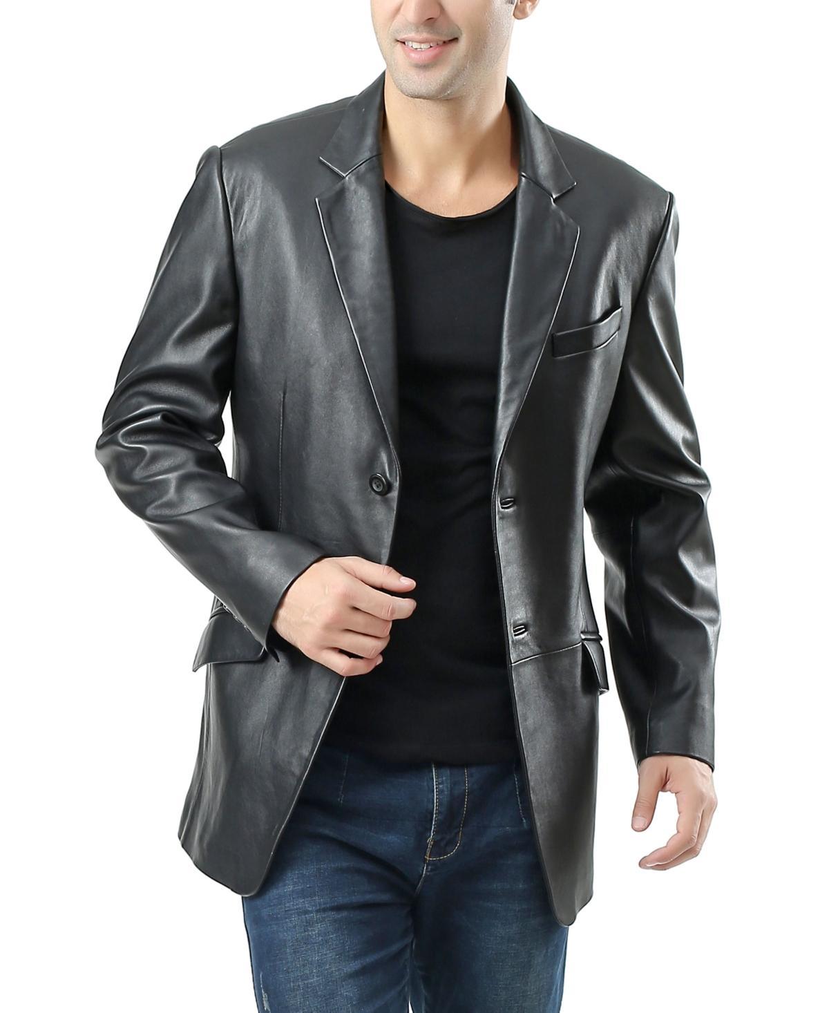 Bgsd Men Benji Two-Button Leather Blazer Product Image