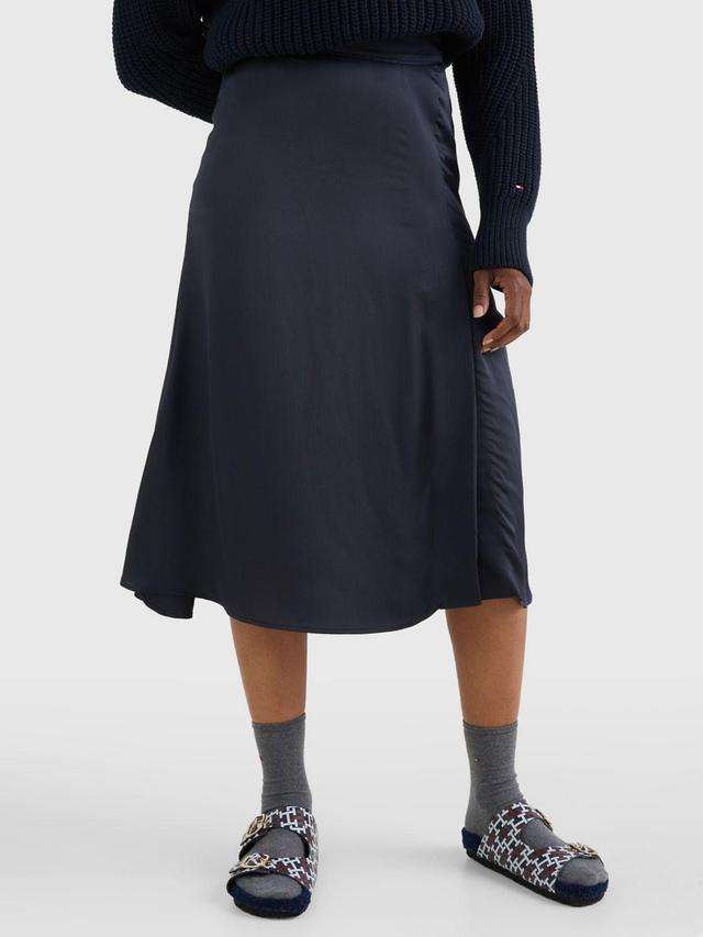 Tommy Hilfiger Women's Solid Midi Skirt Product Image