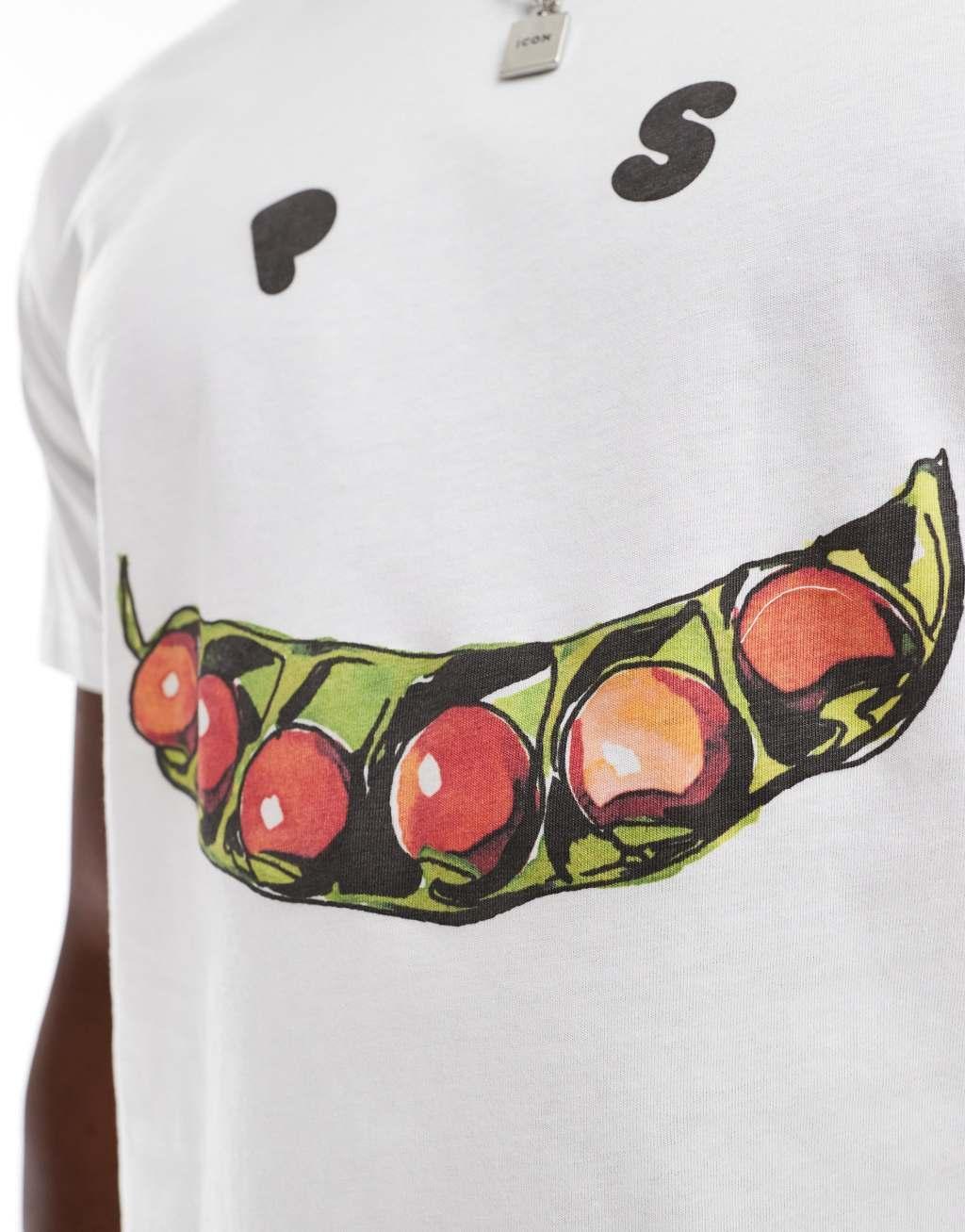 PS Paul Smith t-shirt with smile pod print in white Product Image