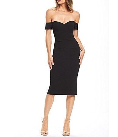 Dress the Population Bailey Off the Shoulder Body-Con Dress Product Image