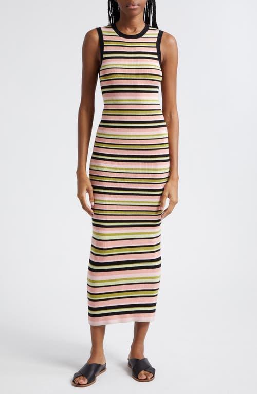 Womens Striped Knit Maxi Dress Product Image