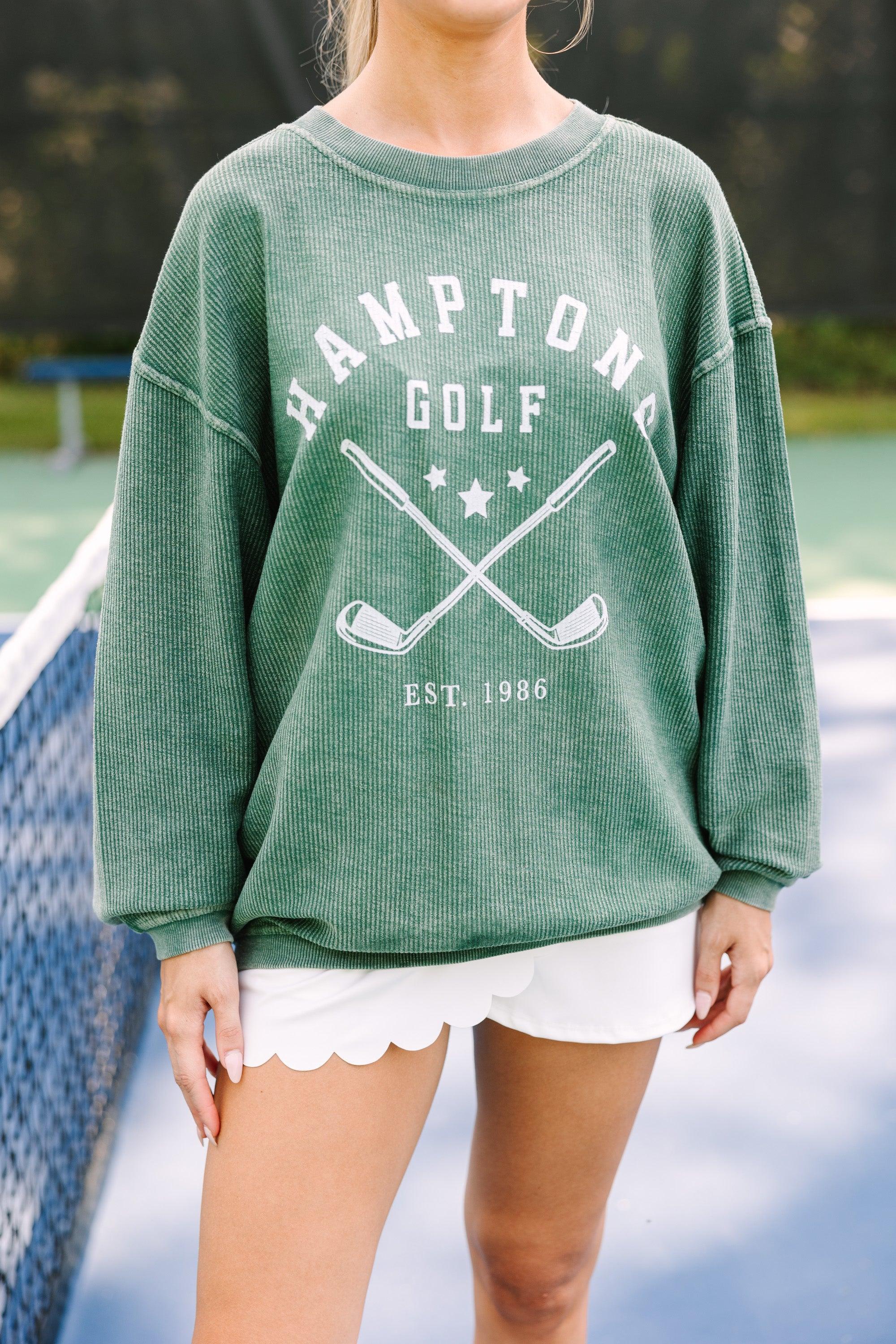 Hamptons Golf Green Corded Graphic Sweatshirt Female Product Image