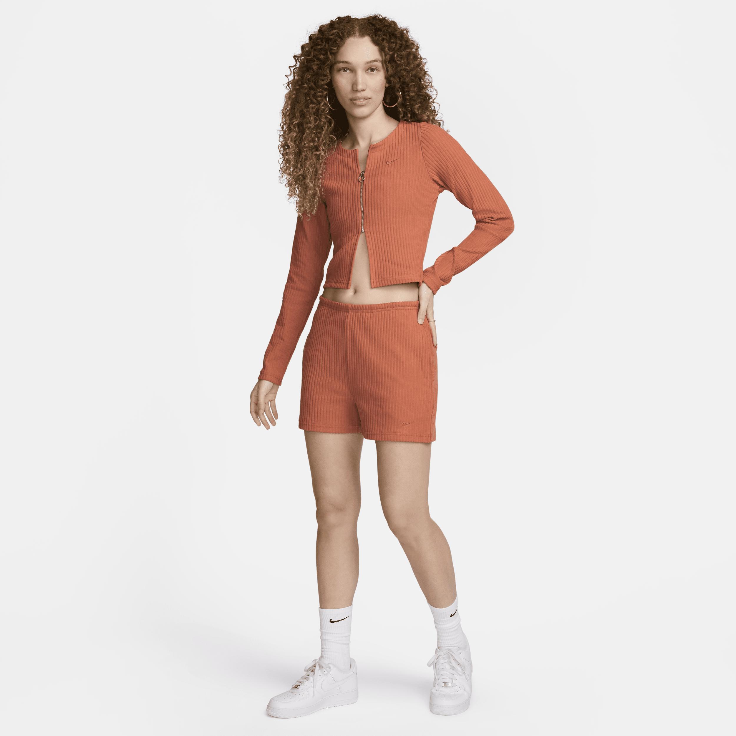 Womens Nike Sportswear Chill Rib High-Waisted Slim 3 Shorts Product Image