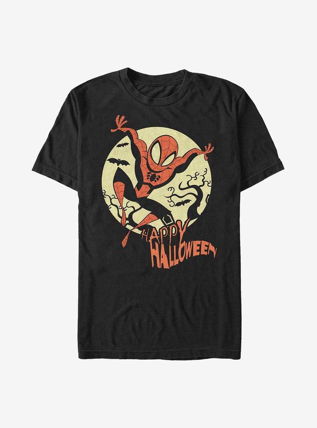 Marvel Spider-Man Hallow Moon T-Shirt Product Image