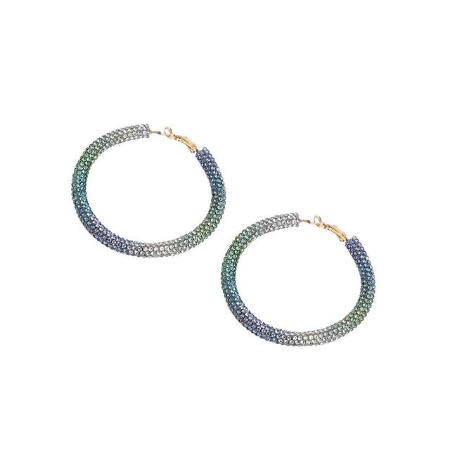 Sohi Womens Crystal Hoop Earrings - Light Product Image