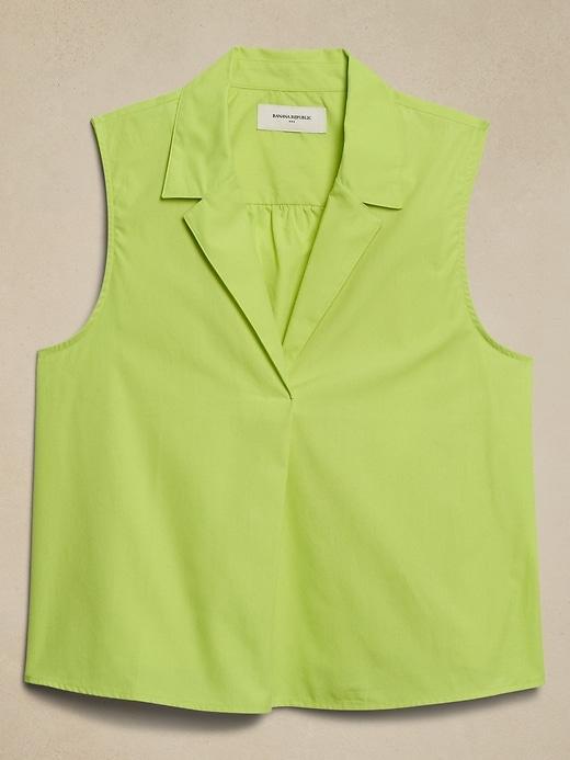 Poplin Collared Top Product Image