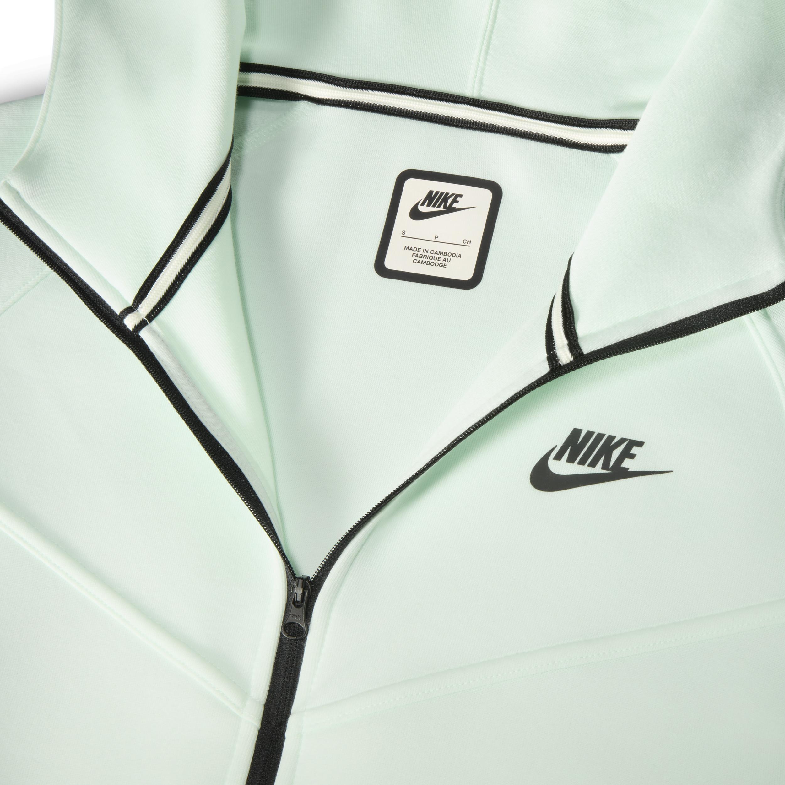 Nike Womens NSW Tech Fleece WR Full-Zip Hoodie - Barely Green/Black Product Image