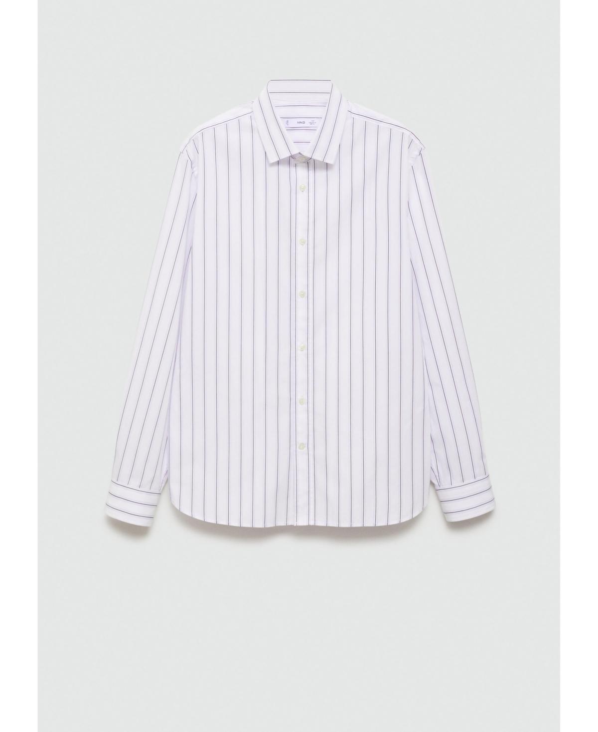 Mango Mens Striped Cotton Shirt Product Image