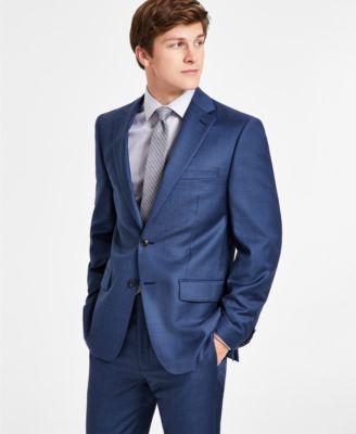 Calvin Klein Mens Slim-Fit Wool-Blend Stretch Suit Jackets Product Image