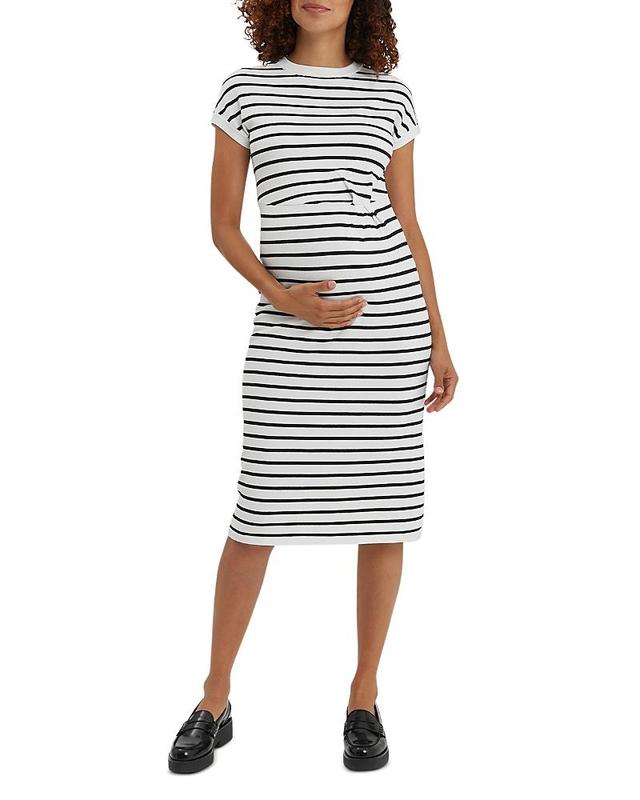 Nom Maternity Lydia Stripe Knit Maternity Dress Product Image