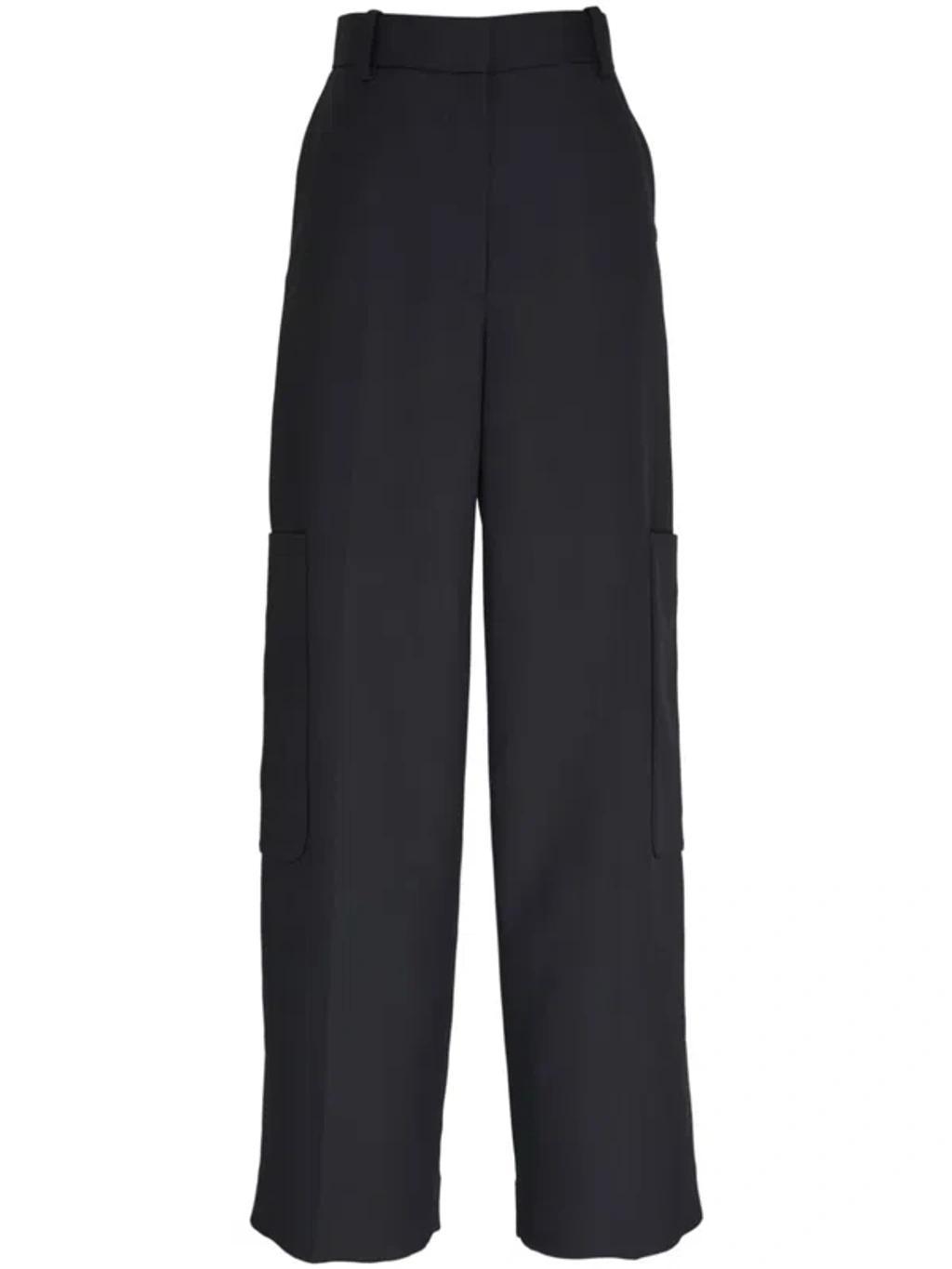 KHAITE Straight-leg Cargo Trousers In Black Product Image