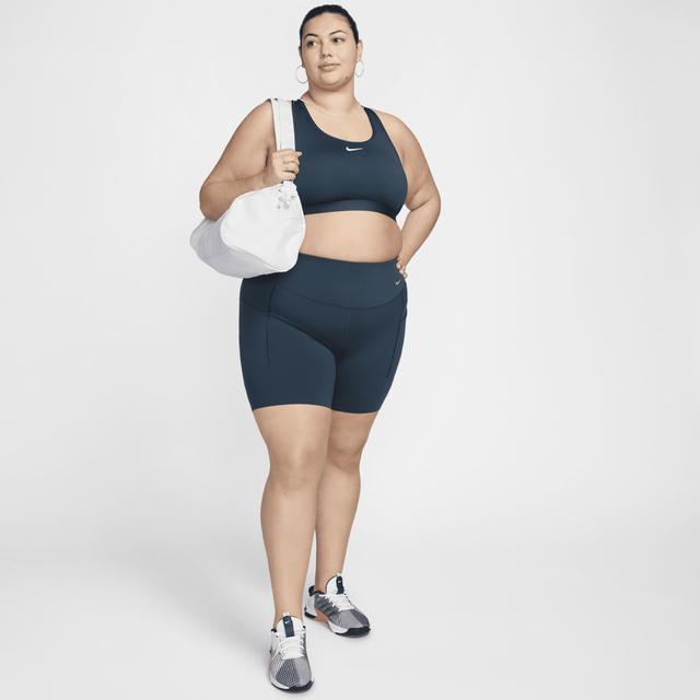 Nike Women's Universa Medium-Support High-Waisted 8" Biker Shorts with Pockets (Plus Size) Product Image