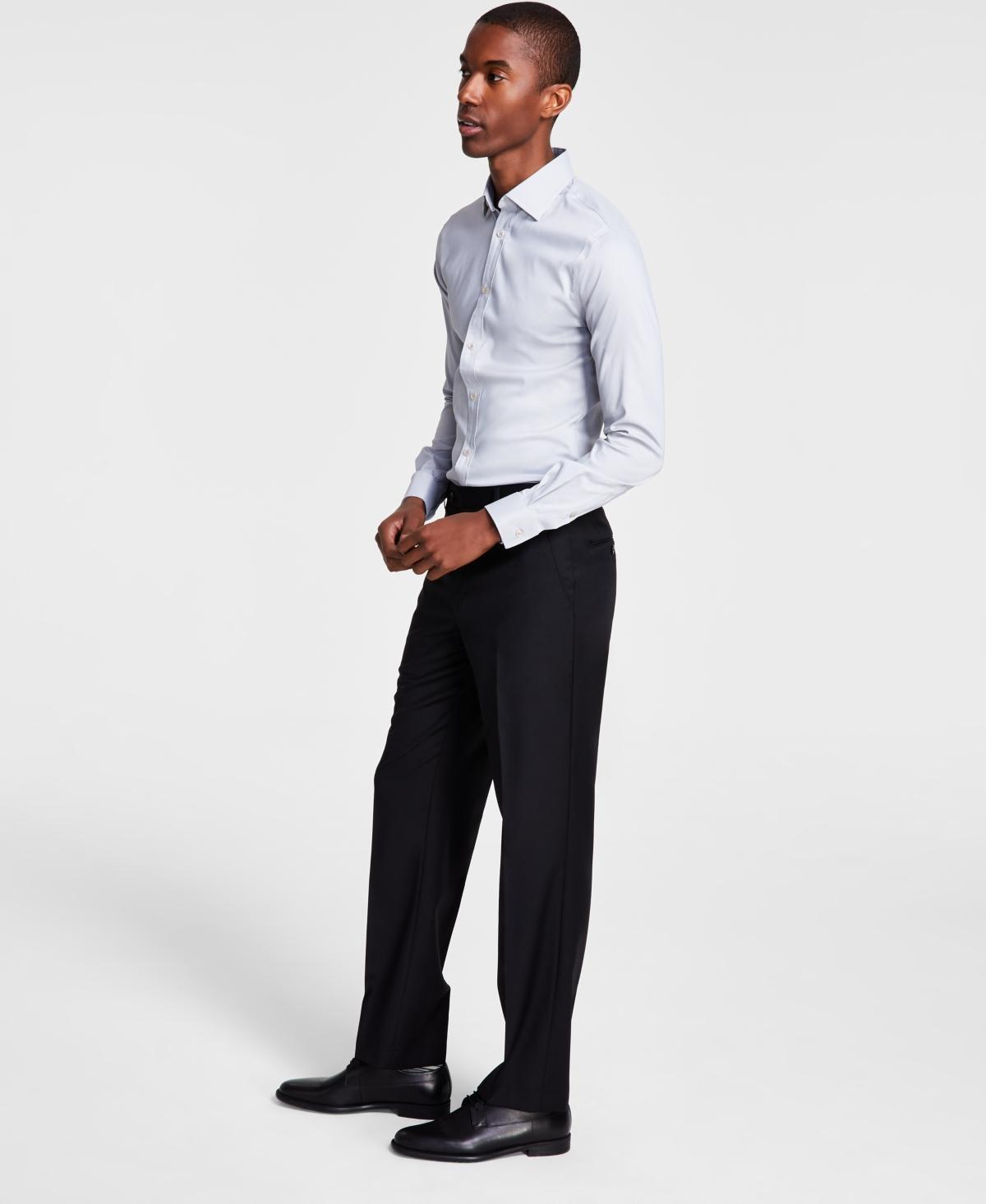 Michael Kors Mens Classic-Fit Wool-Blend Stretch Solid Suit Pants Product Image