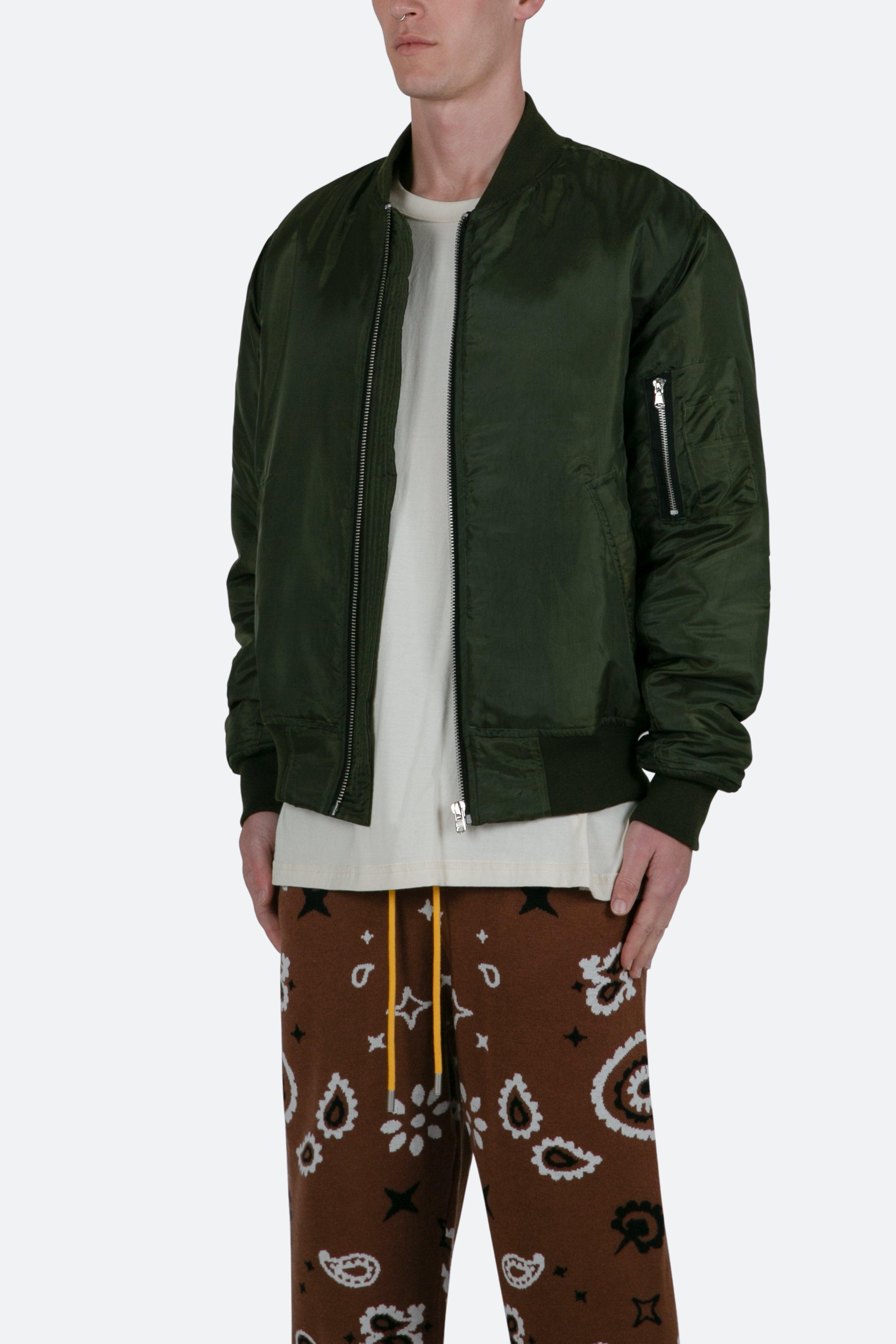 Lightweight Bomber Jacket - Olive Product Image