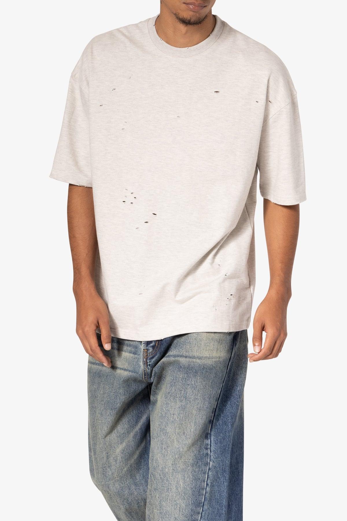 Heavy Distressed Tee - Grey Product Image