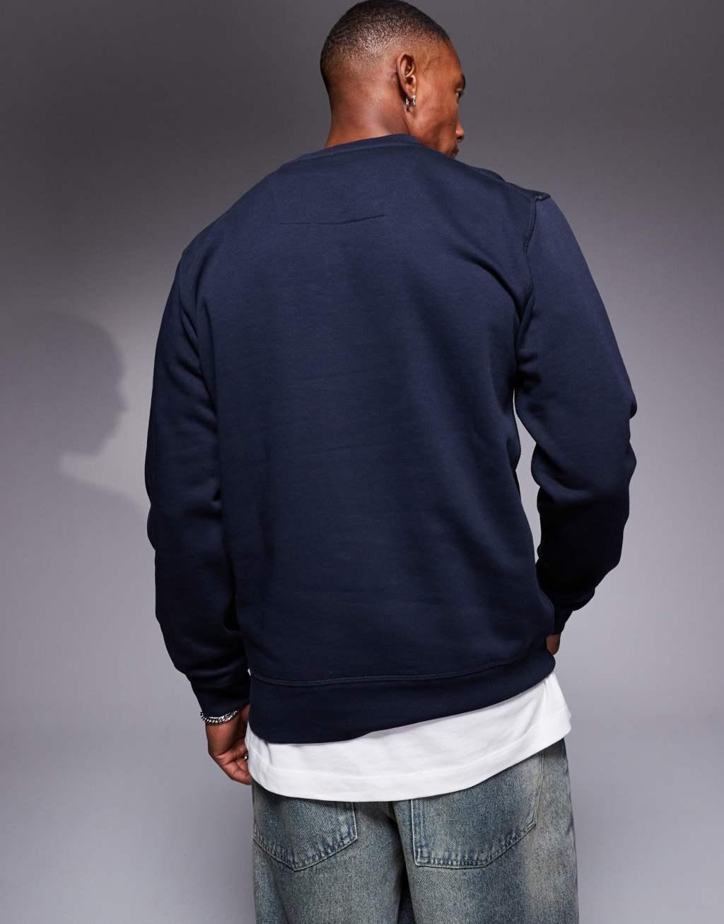 Marshall Artist house check box logo sweatshirt in navy  Product Image