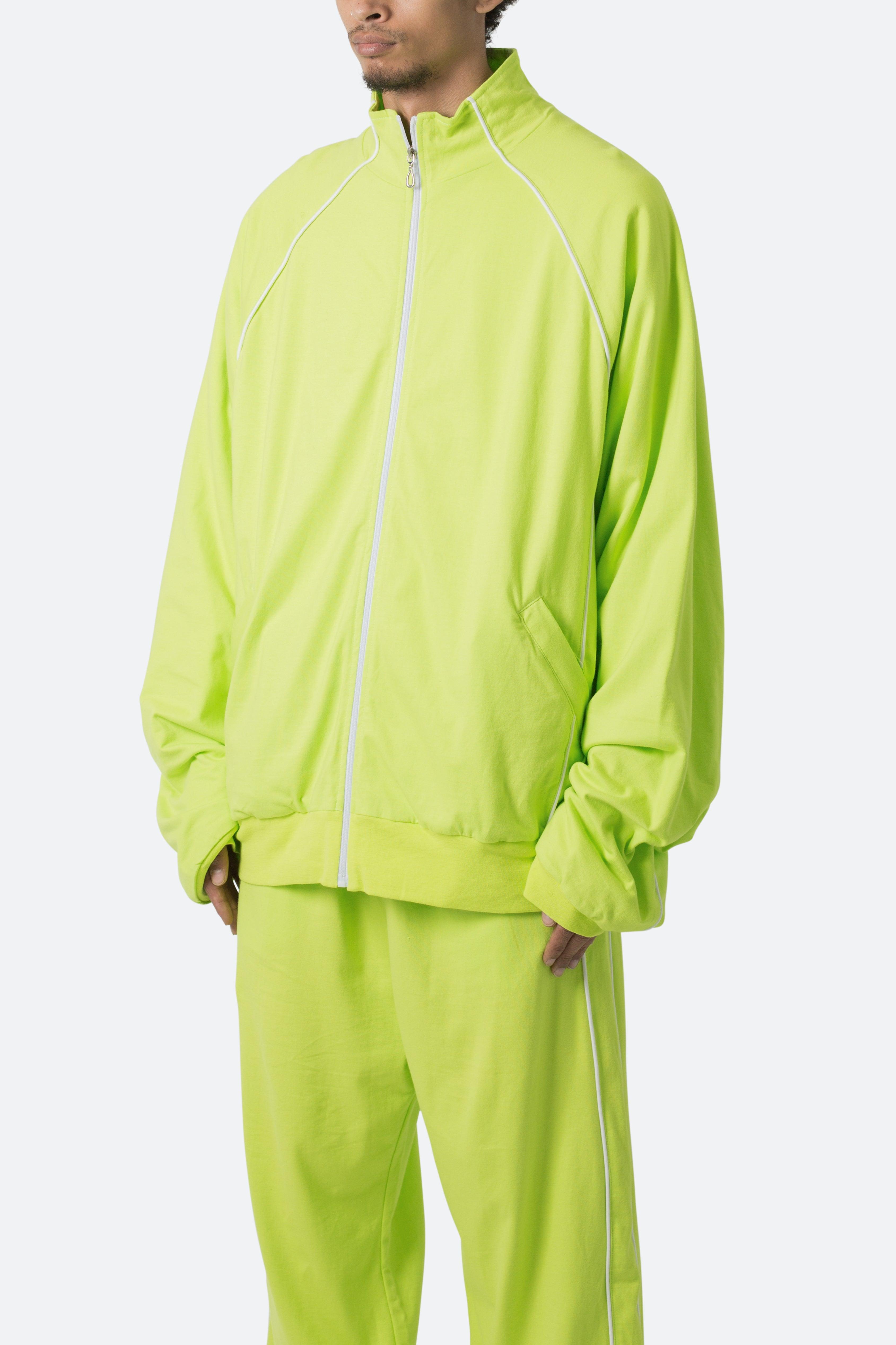 Oversized Jersey Track Jacket - Acid Lime Product Image