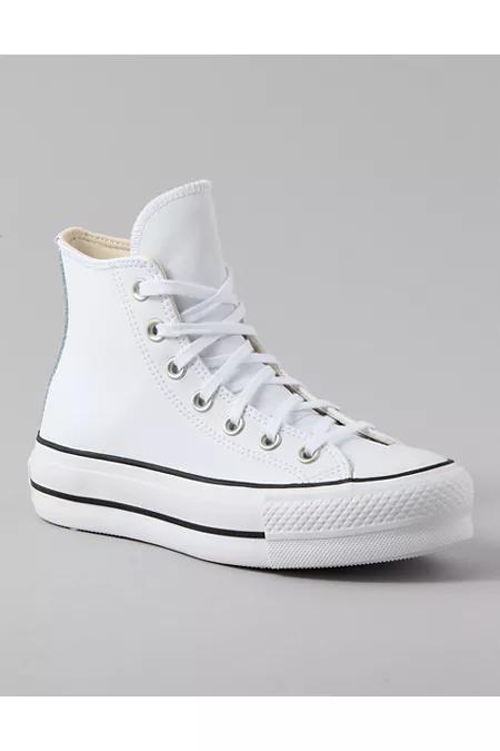 Converse Chuck Taylor Leather All Star Platform Lift High-Top Sneaker Womens Product Image