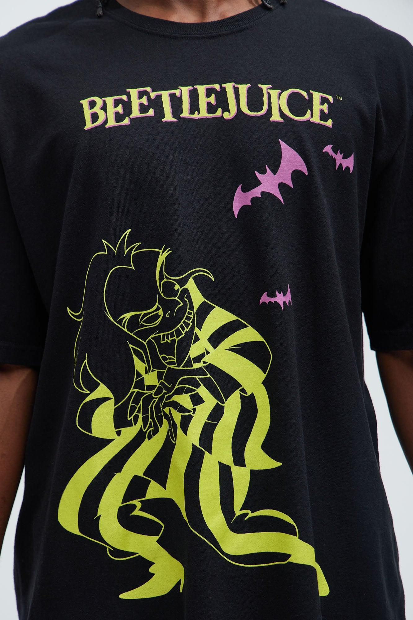 BeetleJuice Animated Series Oversized Short Sleeve Tee - Black Product Image