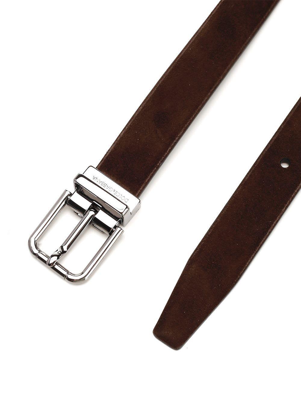 Suede Belt In Brown Product Image