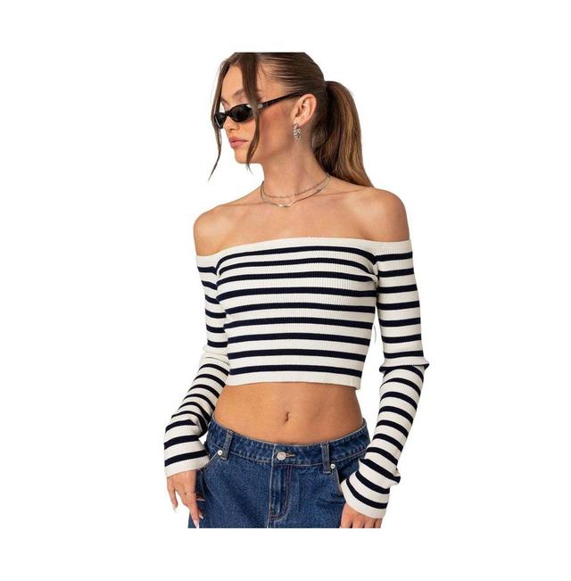 Womens Miranda off shoulder knit top Product Image