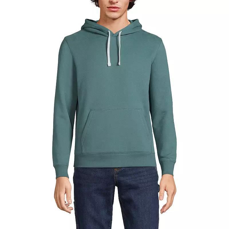 Big & Tall Lands End Serious Sweats Pullover Hoodie, Mens Radiant Blue Product Image