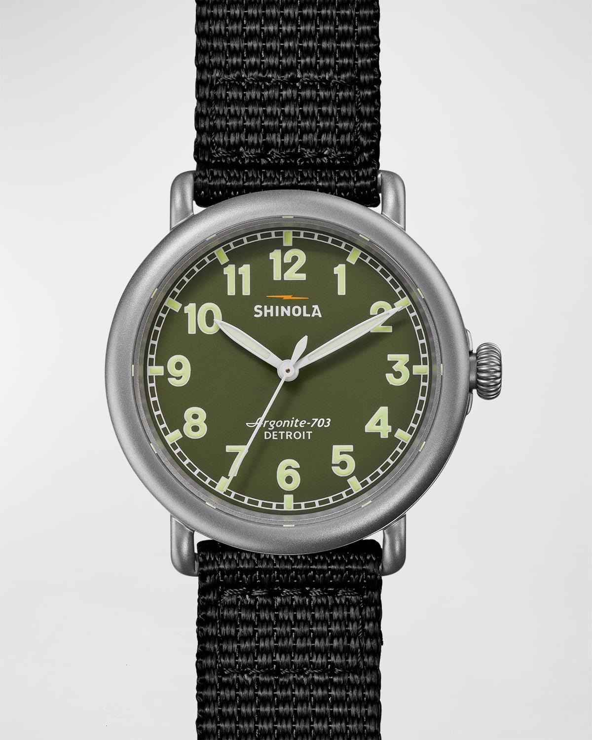 Mens Runwell 3H Nylon Field Watch, 41mm Product Image