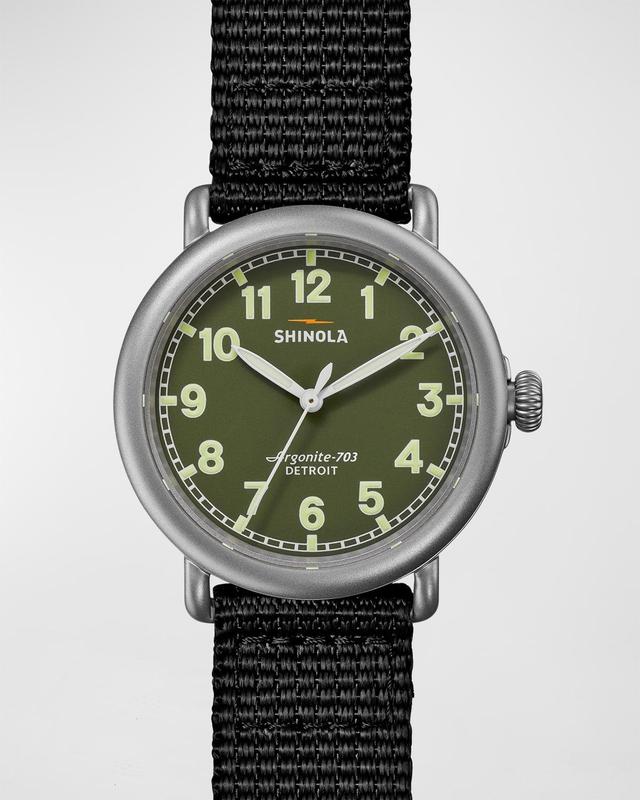 Mens Runwell 3H Nylon Field Watch, 41mm Product Image