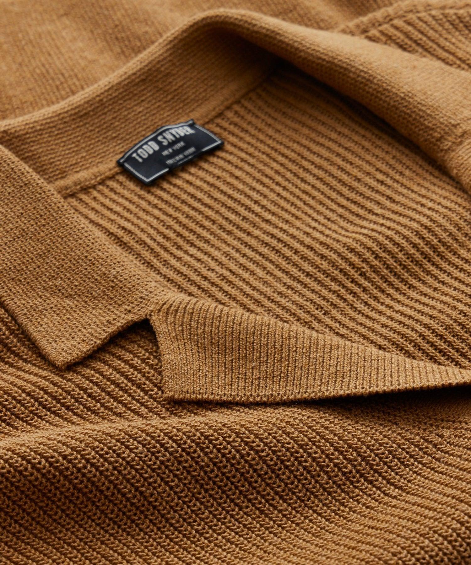 Recycled Cotton Cabana Polo in Camel Product Image