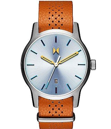 MVMT Mens Classic II Analog Tan Leather Strap Watch Product Image