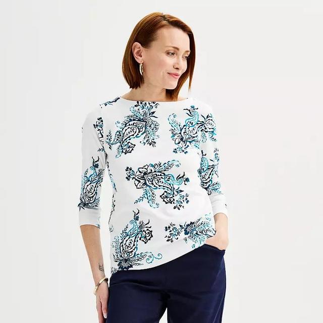 Womens Croft & Barrow Boatneck Top Product Image