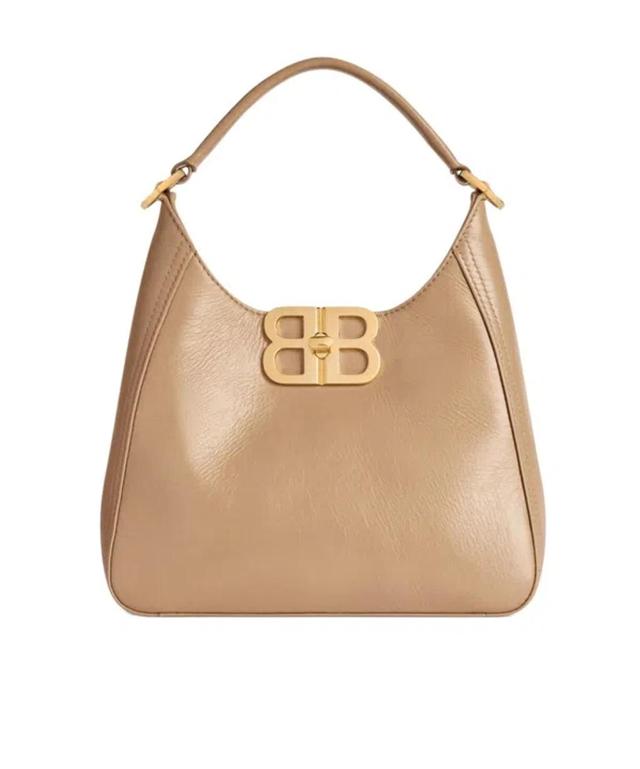 BALENCIAGA Bb Soft Small Hobo Shoulder Bag In Latte Product Image