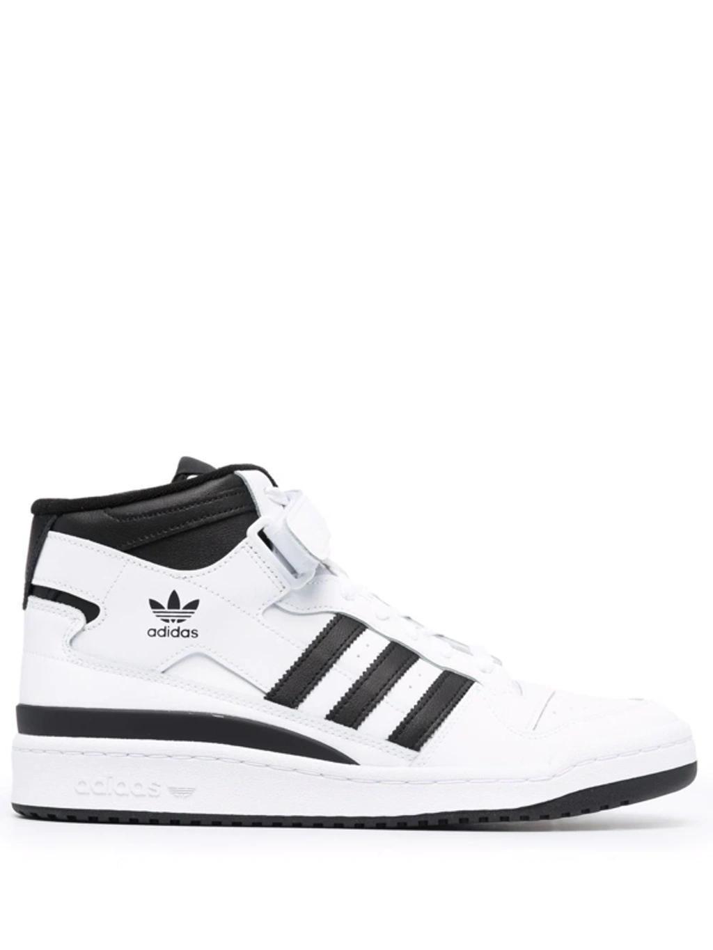 ADIDAS ORIGINALS Forum Mid Sneakers In White And Black In Weiss Product Image