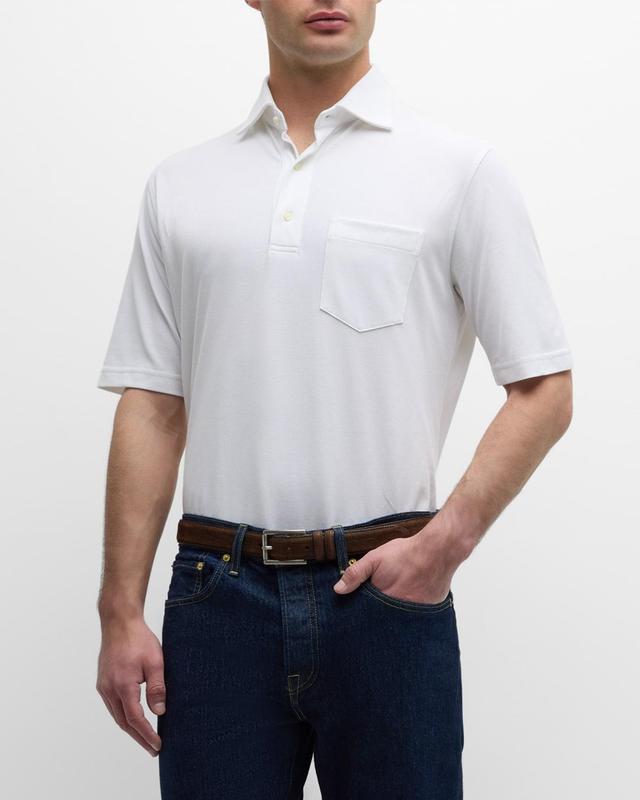 Mens Pique Pocket Polo Shirt Product Image