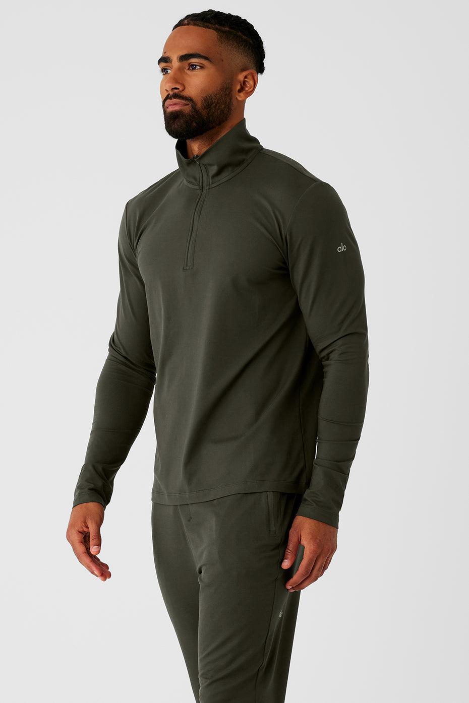 Conquer 1/4 Zip Reform Long Sleeve - Stealth Green Product Image