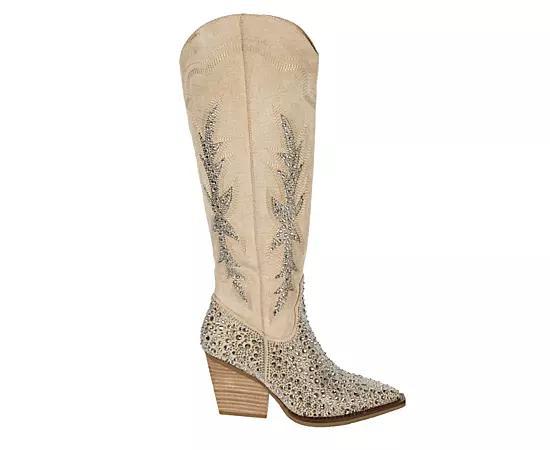 madden girl Apple Womens Embellished Western Boots Brown Team Product Image