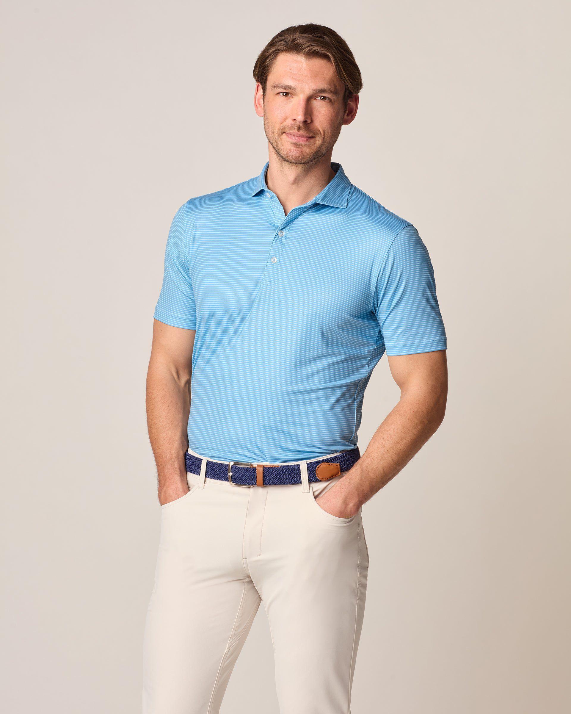 Featherweight Performance Polo - Double Eagle Stripe Male Product Image