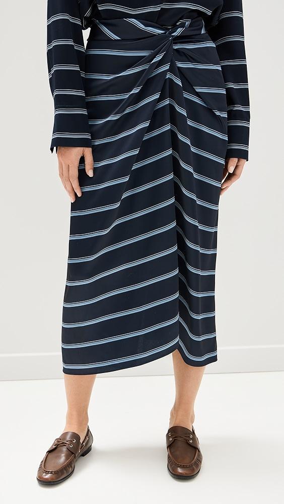 Vince Rugby Stripe Gathered Skirt | Shopbop Product Image